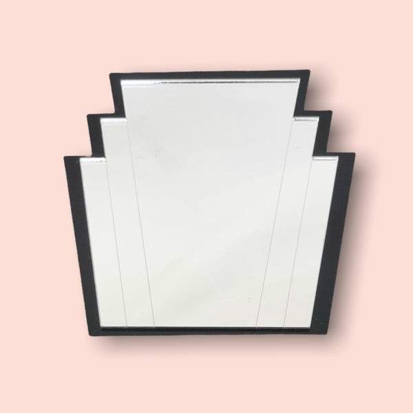 Art Deco Rectangular Fan Shaped Mirrors with a Colour Frame of your choice & Hooks