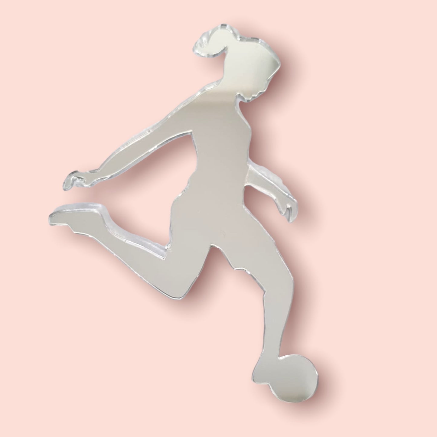 Women Footballers Shaped Mirrors