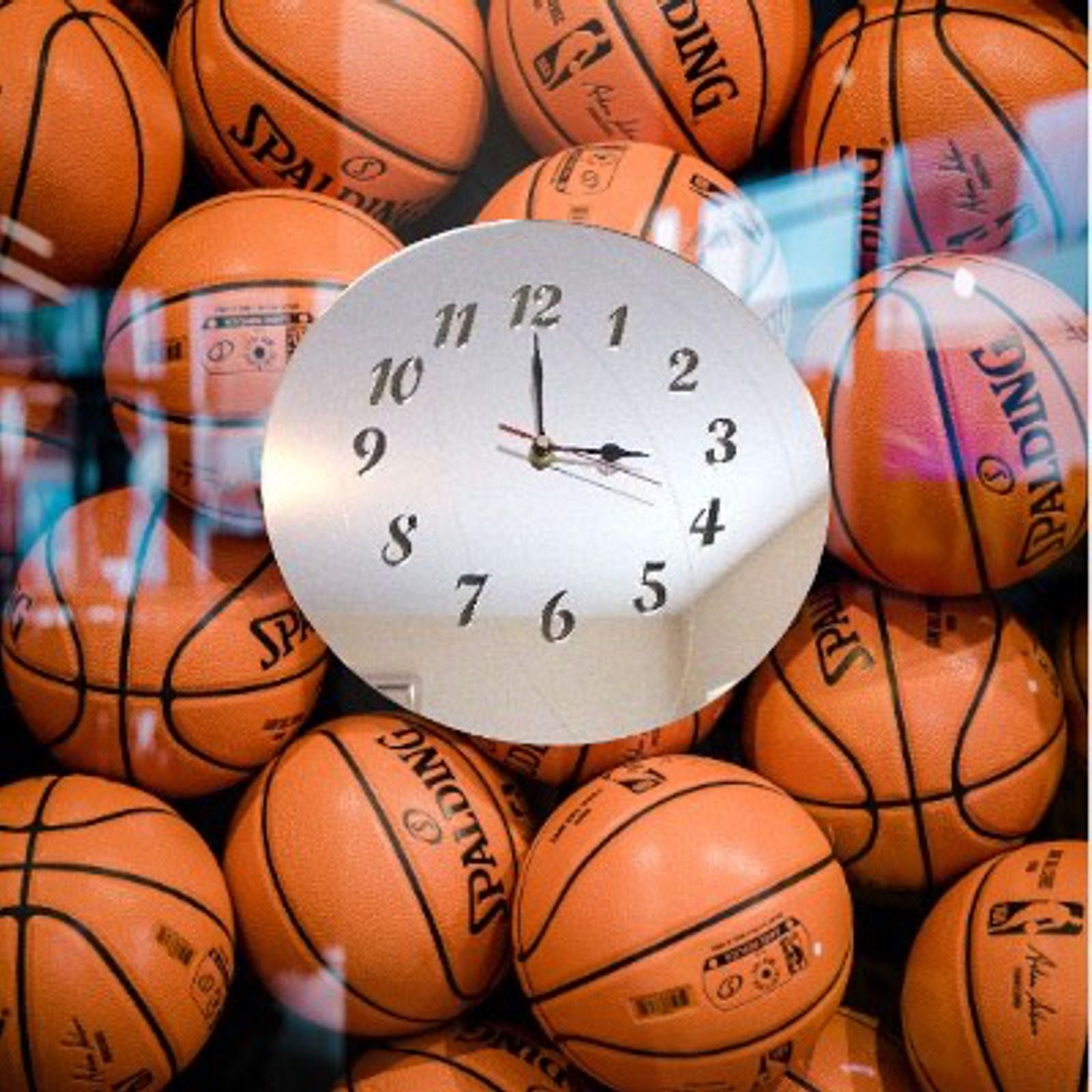 Basketball Shaped Clocks - Many Colour Choices
