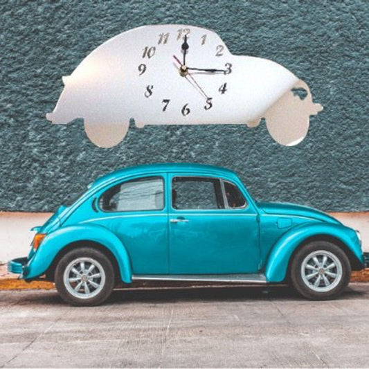 Classic Bug Car Shaped Clocks - Many Colour Choices