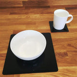 Square Placemat and Coaster Set - Black