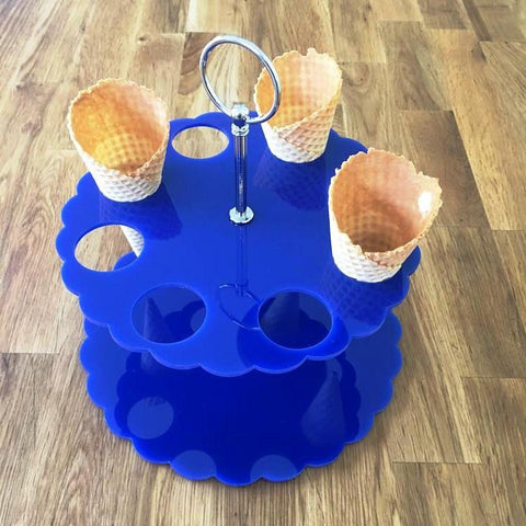 Ice Cream Cone Stand - Blue