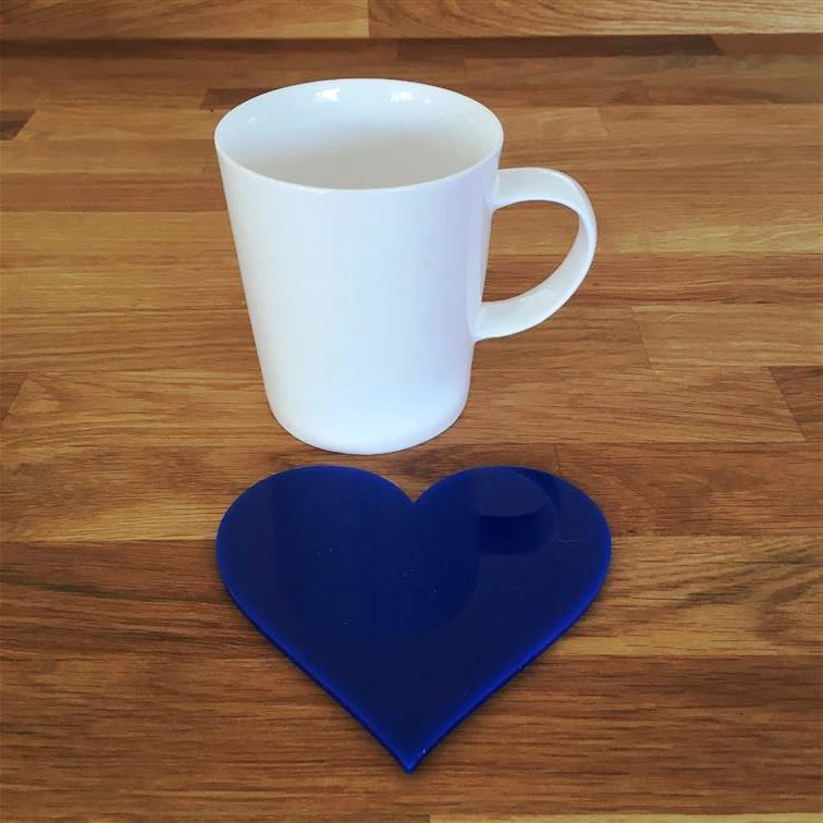 Heart Shaped Coaster Set - Blue