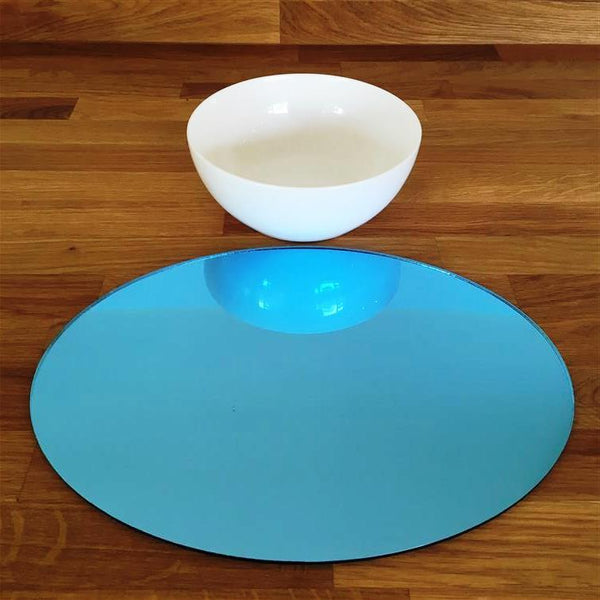 Oval Placemat Set - Blue Mirror