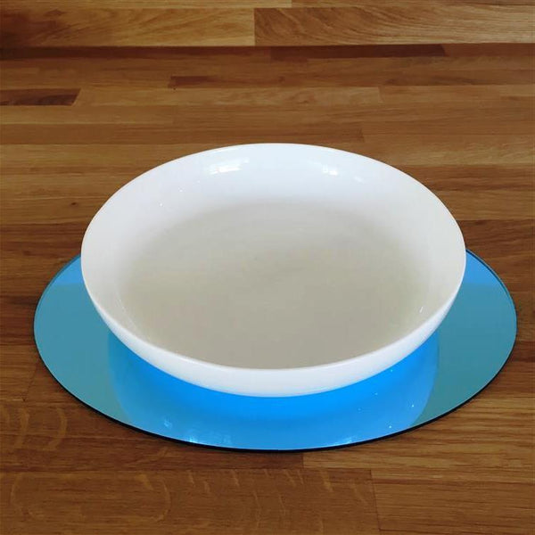 Oval Placemat Set - Blue Mirror