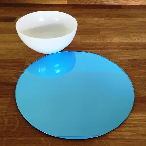 Round Placemat Set - Blue Mirror