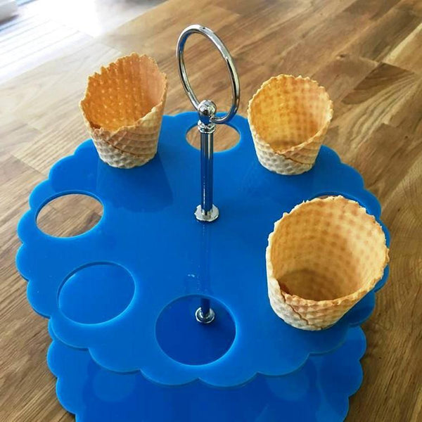 Ice Cream Cone Stand - Bright Blue