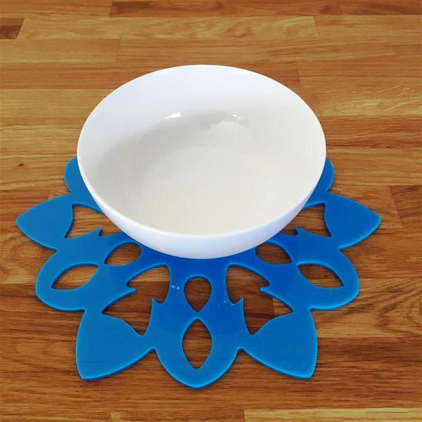 Snowflake Shaped Placemat Set - Bright Blue