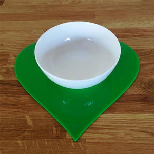 Heart Shaped Placemat Set - Bright Green
