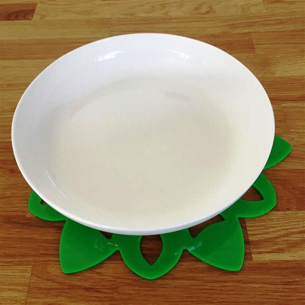 Snowflake Shaped Placemat Set - Bright Green