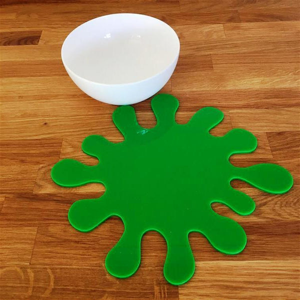 Splash Shaped Placemat Set - Bright Green