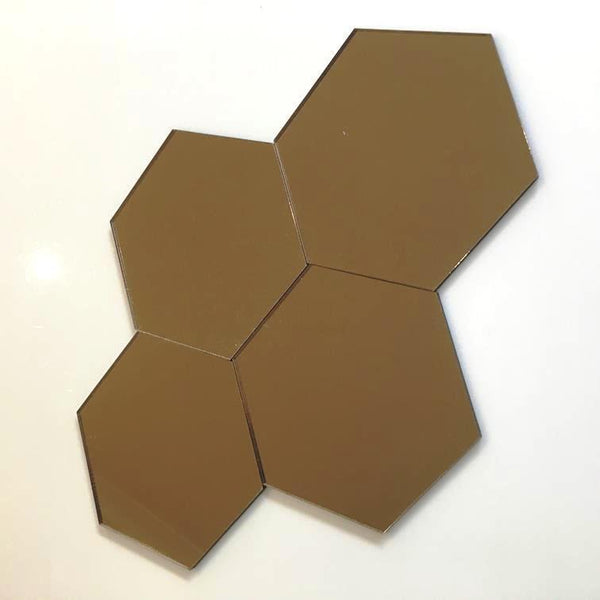 Hexagon Tiles - Bronze Mirror