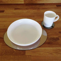 Oval Placemat and Coaster Set - Bronze Mirror