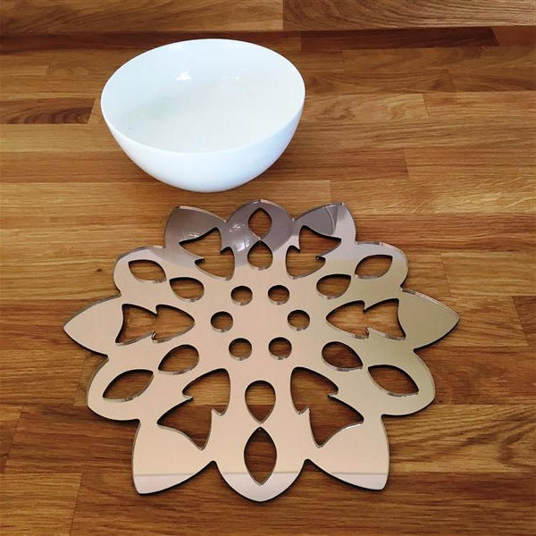 Snowflake Shaped Placemat Set - Bronze Mirror