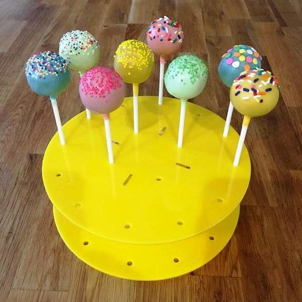 Cake Pop Stand Round - Yellow