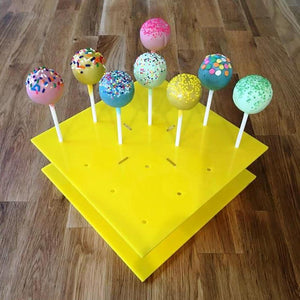 Cake Pop Stand Square - Yellow
