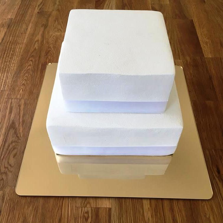 Square Cake Board - Gold Mirror