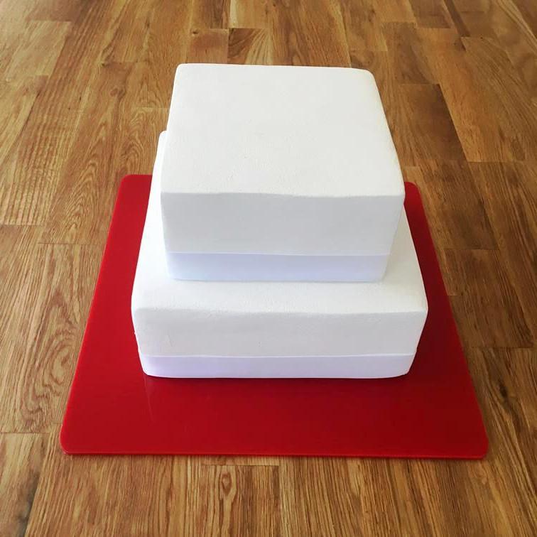 Square Cake Board - Red