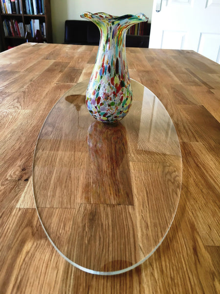 Clear Oval Acrylic Table Runner
