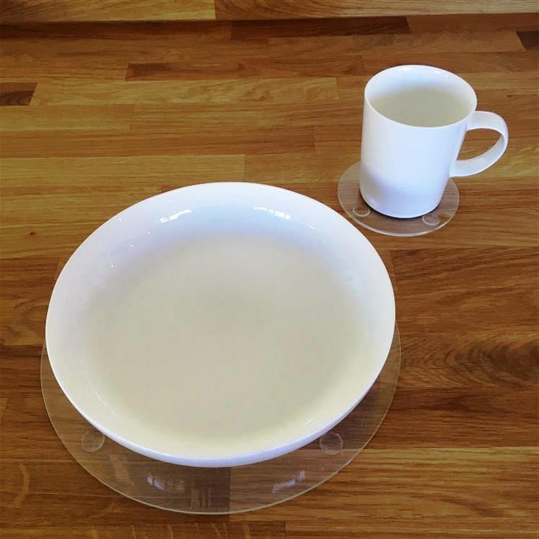 Round Placemat and Coasters - Clear