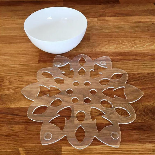 Snowflake Shaped Placemat Set - Clear