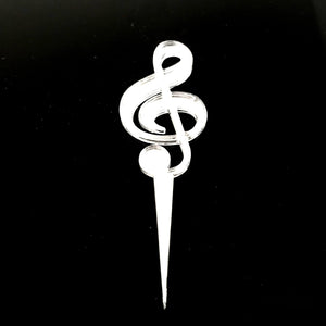 Treble Clef Musical Note Cake Toppers