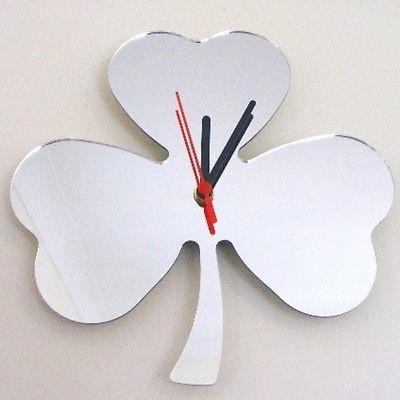 3 Leaf Clover Shaped Clocks - Many Colour Choices