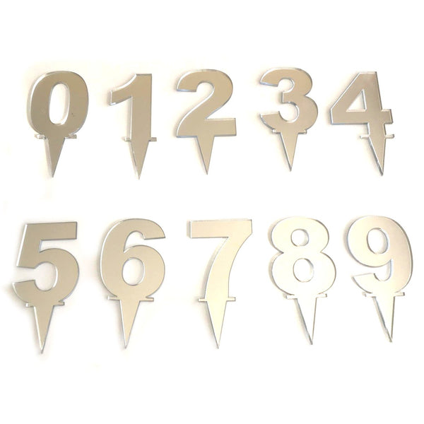 Number Shaped Cake Toppers - Contemporary Font