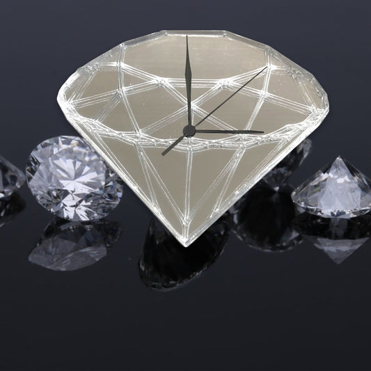 Diamond Cut Shaped Clocks - Many Colour Choices