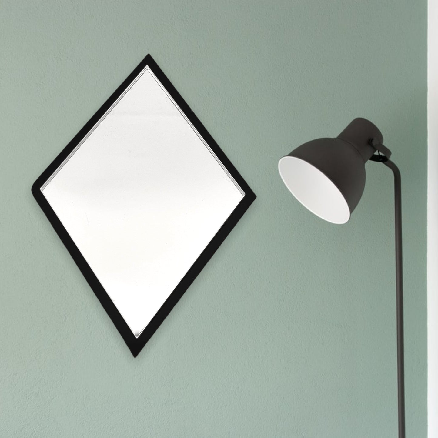 Diamond Shaped Mirrors with a Colour Frame of your Choice & Hooks