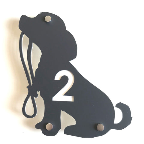 Puppy Dog Shaped House Signs