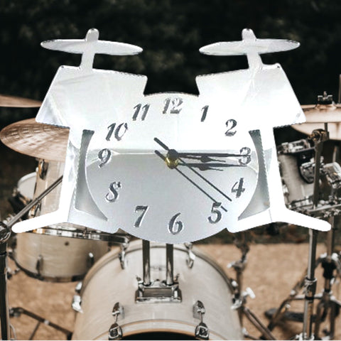 Drumkit Shaped Clocks - Many Colour Choices