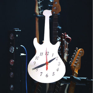 Electric Guitar Shaped Clocks - Many Colour Choices