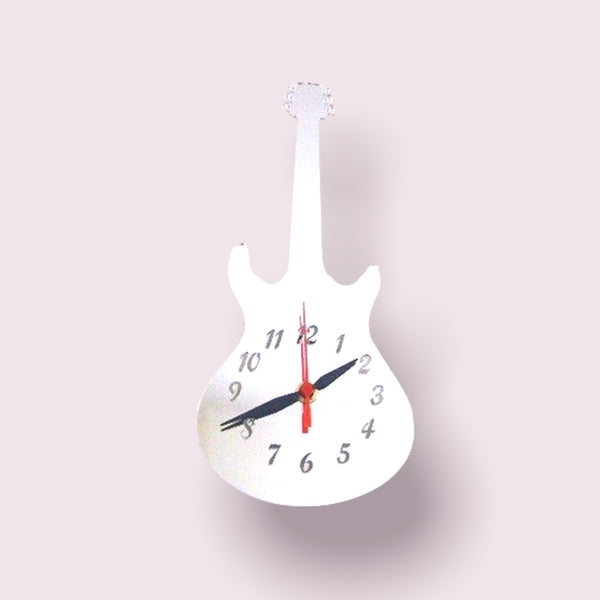 Electric Guitar Shaped Clocks - Many Colour Choices