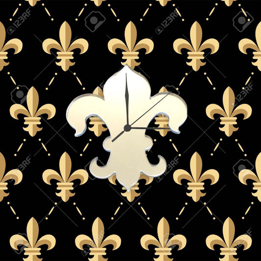 Fleur de lis Shaped Clocks - Many Colour Choices