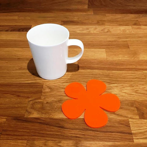 Daisy Shaped Coaster Set - Orange