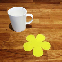 Daisy Shaped Coaster Set - Yellow