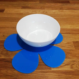 Daisy Shaped Placemat Set - Bright Blue