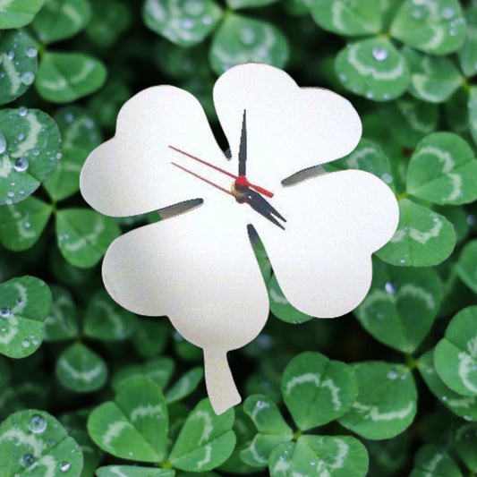Four Leaf Clover Shaped Clocks - Many Colour Choices