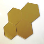 Hexagon Tiles - Gold Mirror