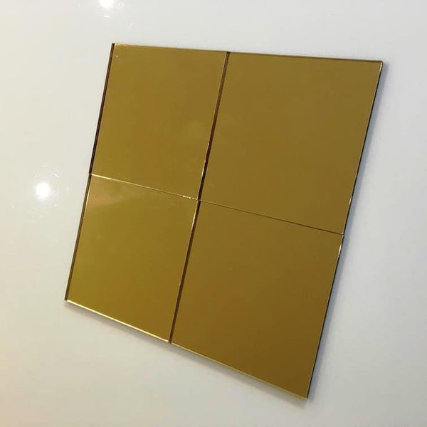 Square Tiles - Gold Mirror