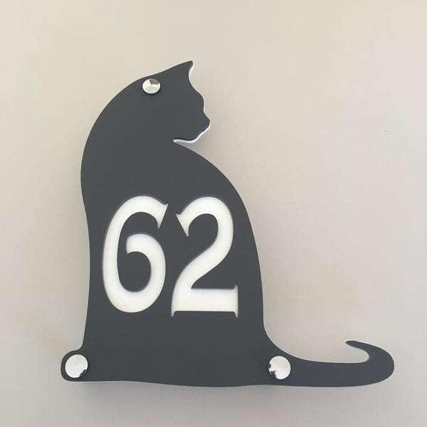Cat Shaped House Signs
