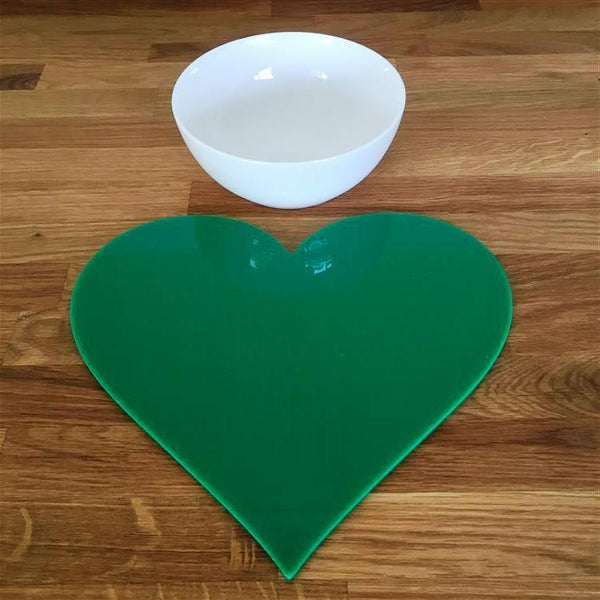 Heart Shaped Placemat Set - Green