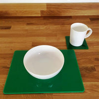 Rectangular Placemat and Coaster Set - Green
