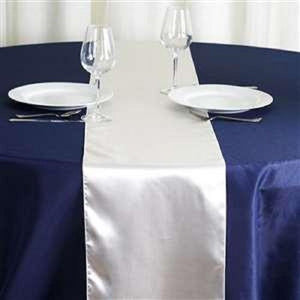 Ivory Satin Smooth Table Runners