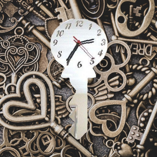 Key Shaped Clocks - Many Colour Choices