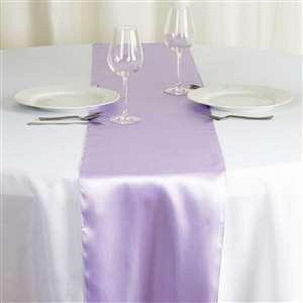 Lavender Satin Smooth Table Runners
