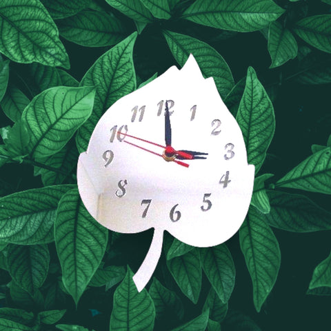 Leaf Shaped Clocks - Many Colour Choices