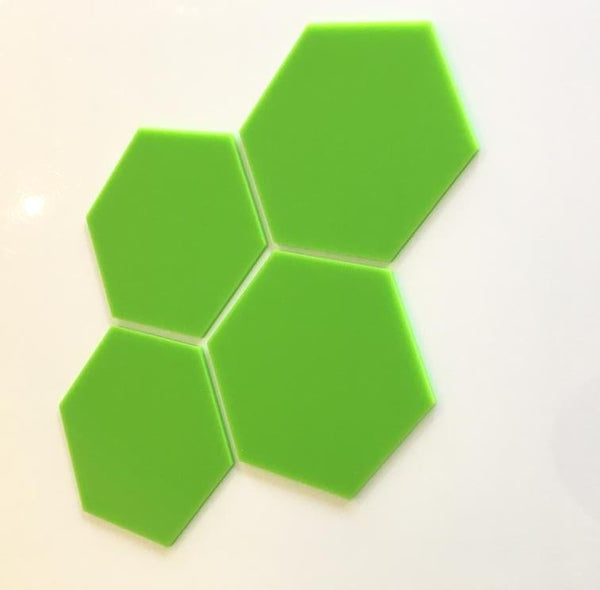 Hexagon Tiles - Lime Green