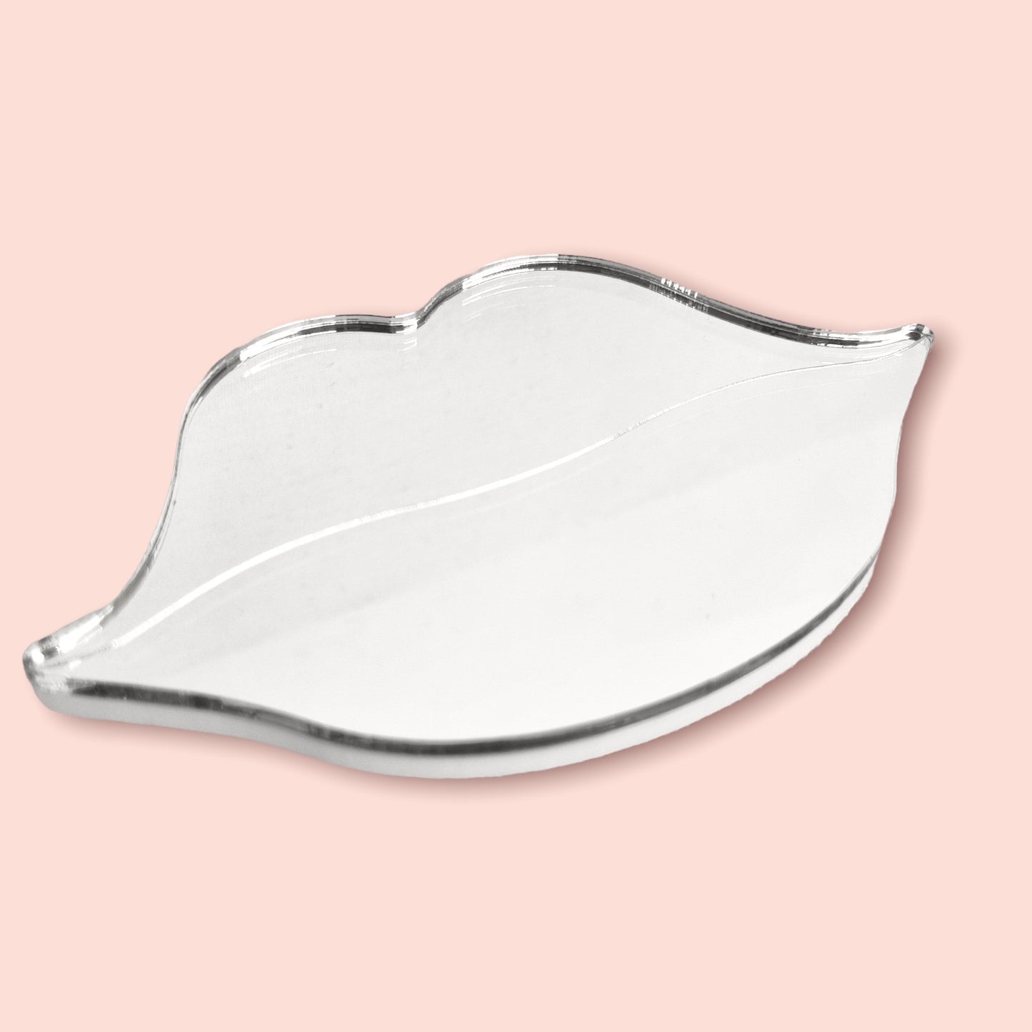 Lips Shaped Mirrors with a White Backing & Hooks